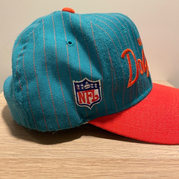 Vintage Miami Dolphins Pinstripe Script Snapback - Picture 2 of 6